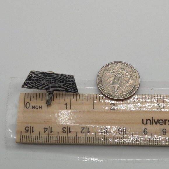VTG Brooch BlackHole Science Nerd Space Funny Gift Jewelry Stem Wearable Art Pin - Picture 2 of 9